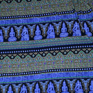 Printed Polyester - Buddha - Blue
