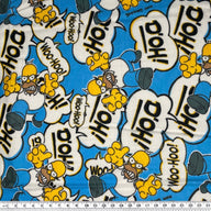 Printed Cotton Flannel - Homer Simpson - Remnant