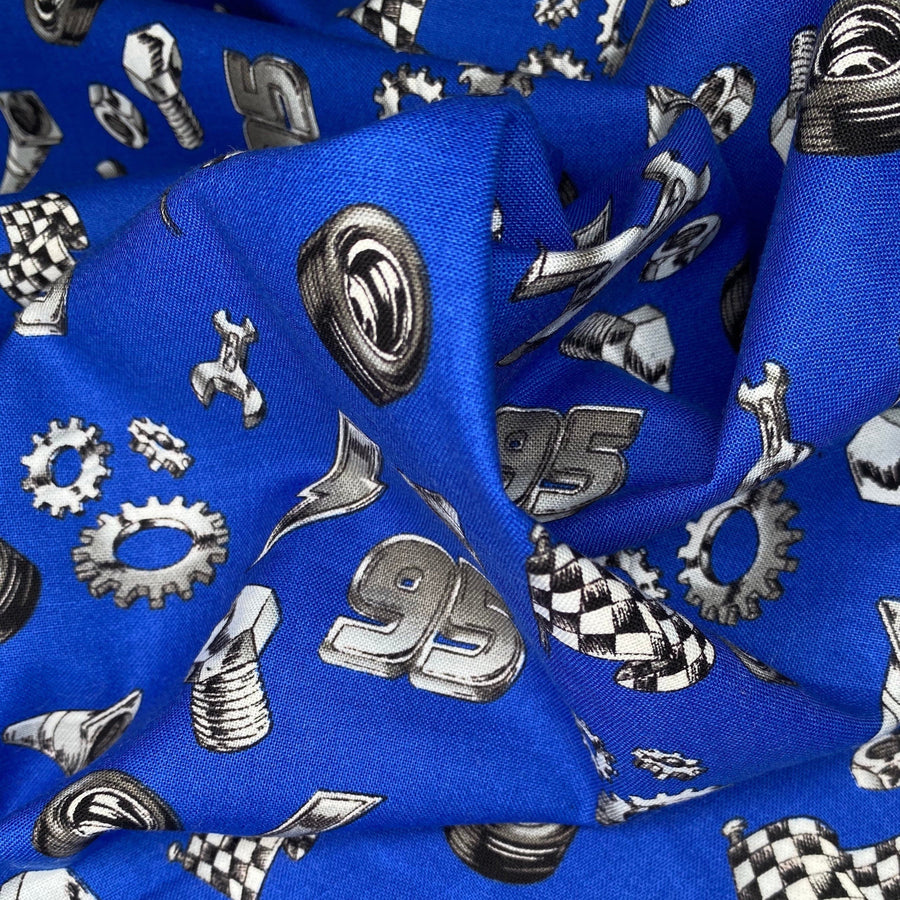 Quilting Cotton - Cars - Blue