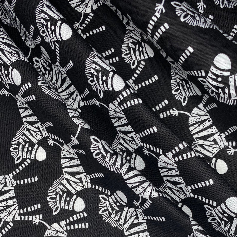 Quilting Cotton - Zebra - Black/White