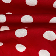 Quilting Cotton - Large Polka Dots - Red/White - Remnant