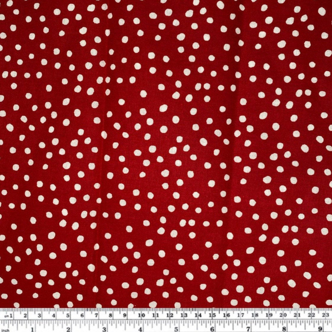 Quilting Cotton - Polka Dot - Remnants - Red/White