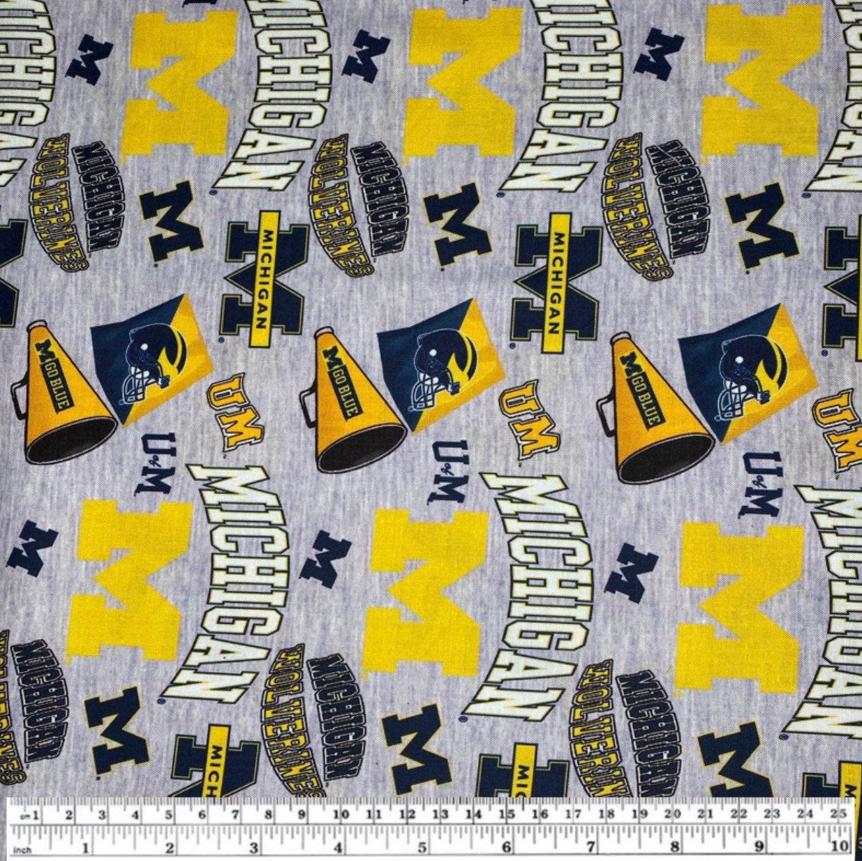 Quilting Cotton - College Football - Michigan Wolverines - 44”