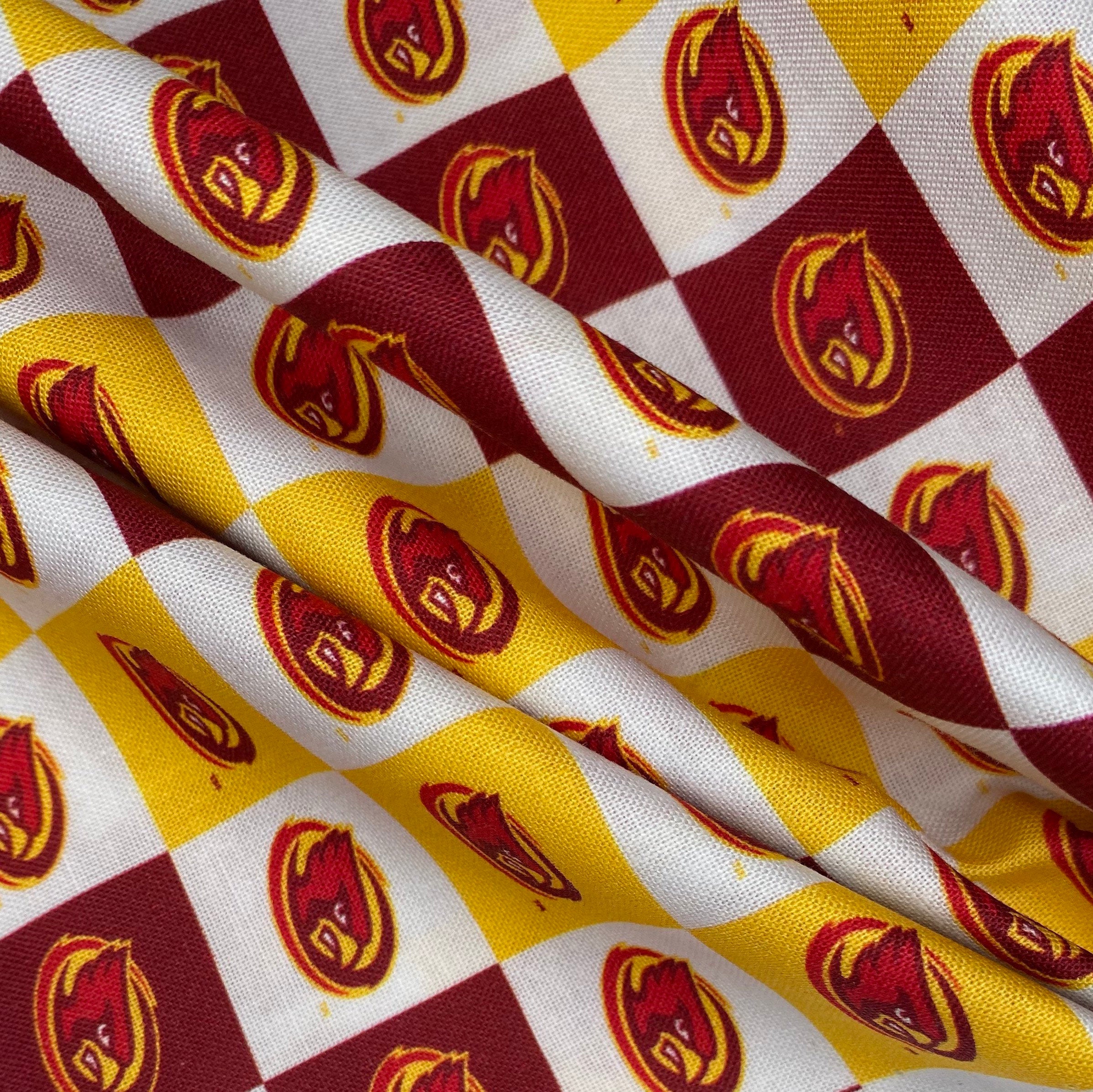 Quilting Cotton - College Football - Iowa State Checkered - 44”