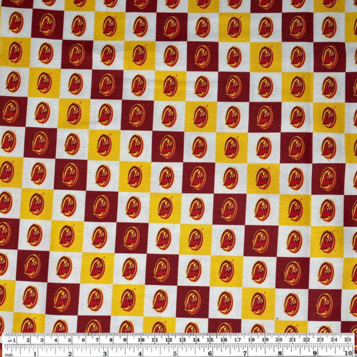 Quilting Cotton - College Football - Iowa State Checkered - 44”