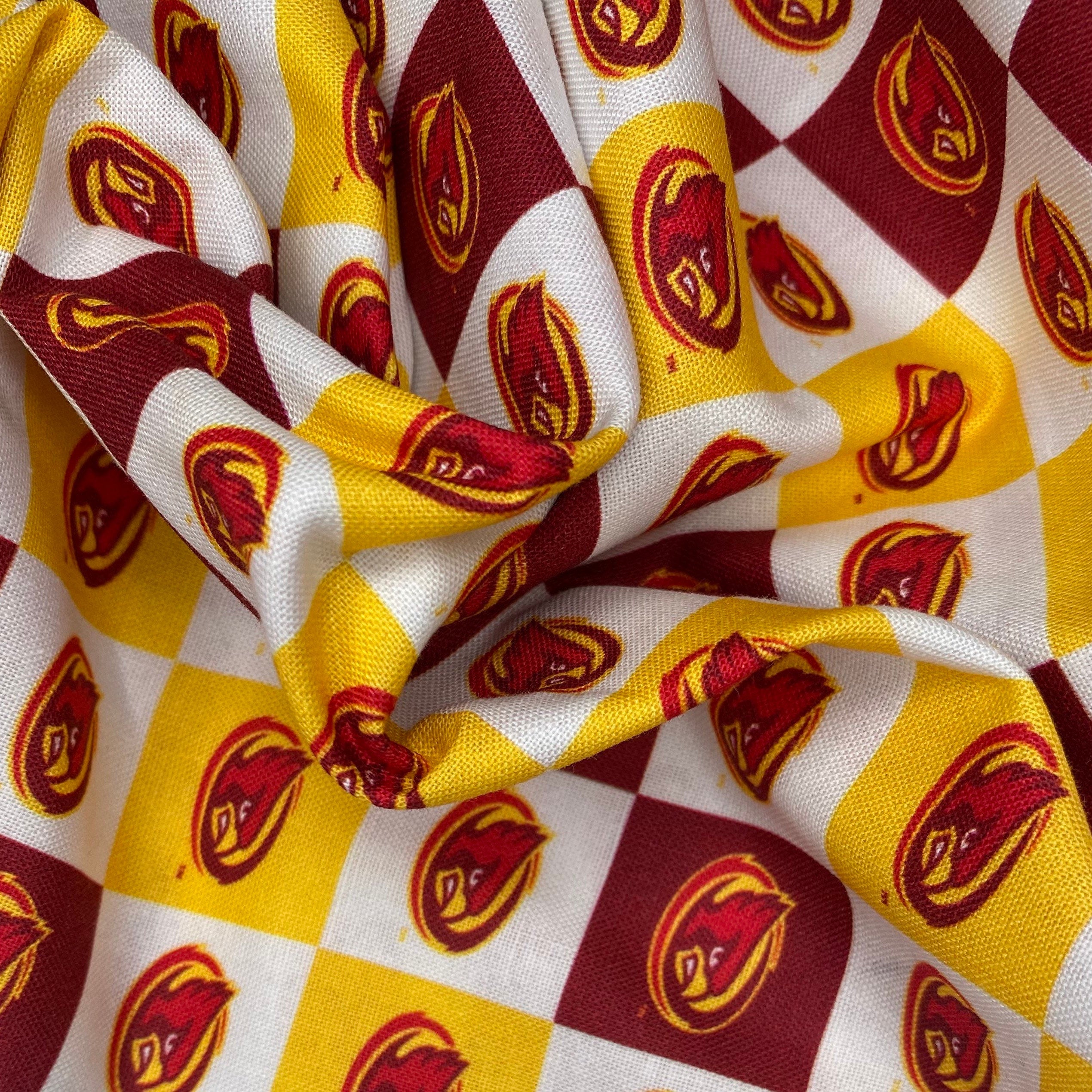 Quilting Cotton - College Football - Iowa State Checkered - 44”