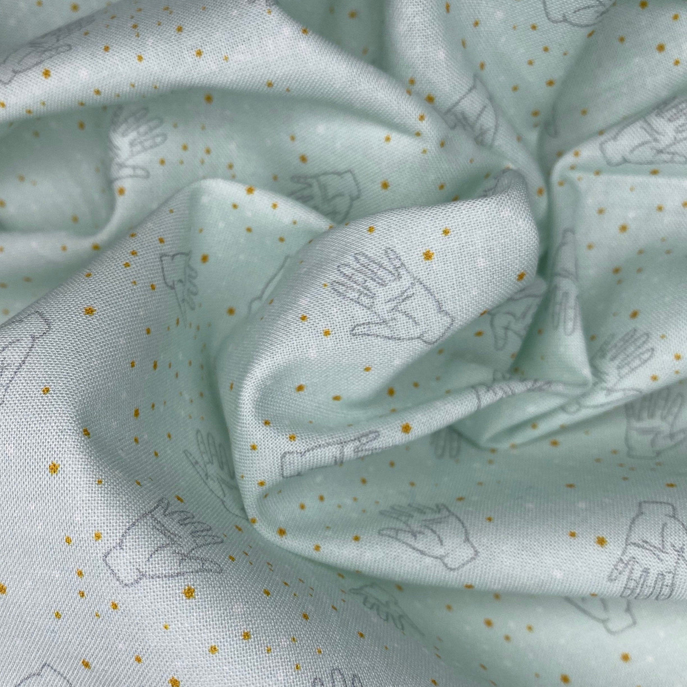 Quilting Cotton - Palm Reader Cotton - Mint Green
