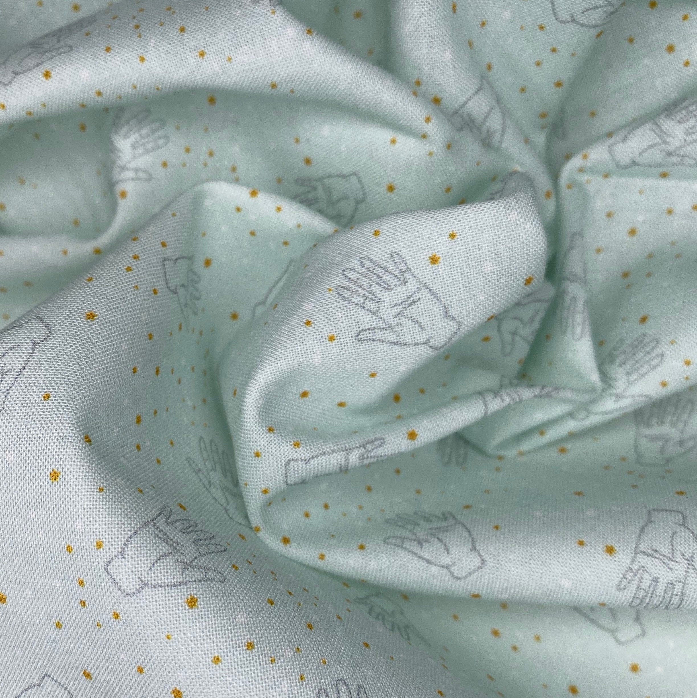 Quilting Cotton - Palm Reader Cotton - Mint Green
