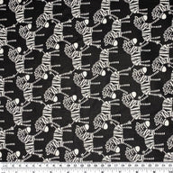 Quilting Cotton - Zebra - Black/White