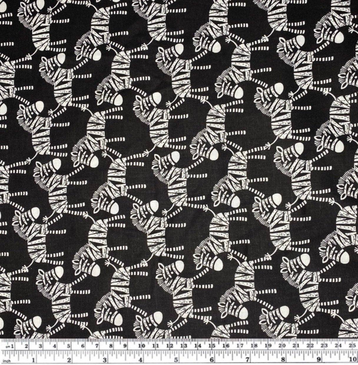 Quilting Cotton - Zebra - Black/White
