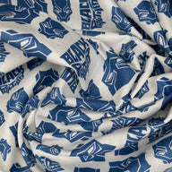 Quilting Cotton - Black Panther - White/Blue