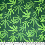 Quilting Cotton - Leaf Print - 44” - Green