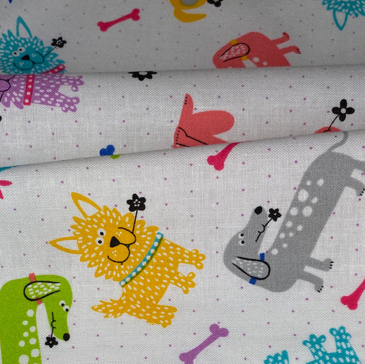 Quilting Cotton - Dogs Love Bones