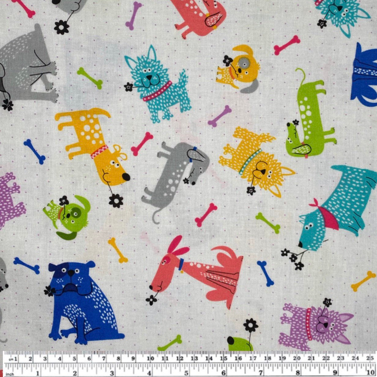 Quilting Cotton - Dogs Love Bones