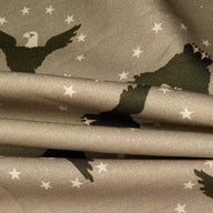 Printed Quilting Cotton - Eagle/Stars - Beige/Green