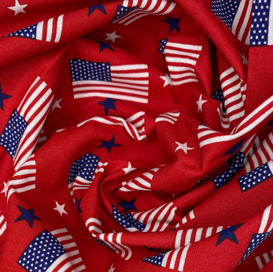 Quilting Cotton - American Flag - Red