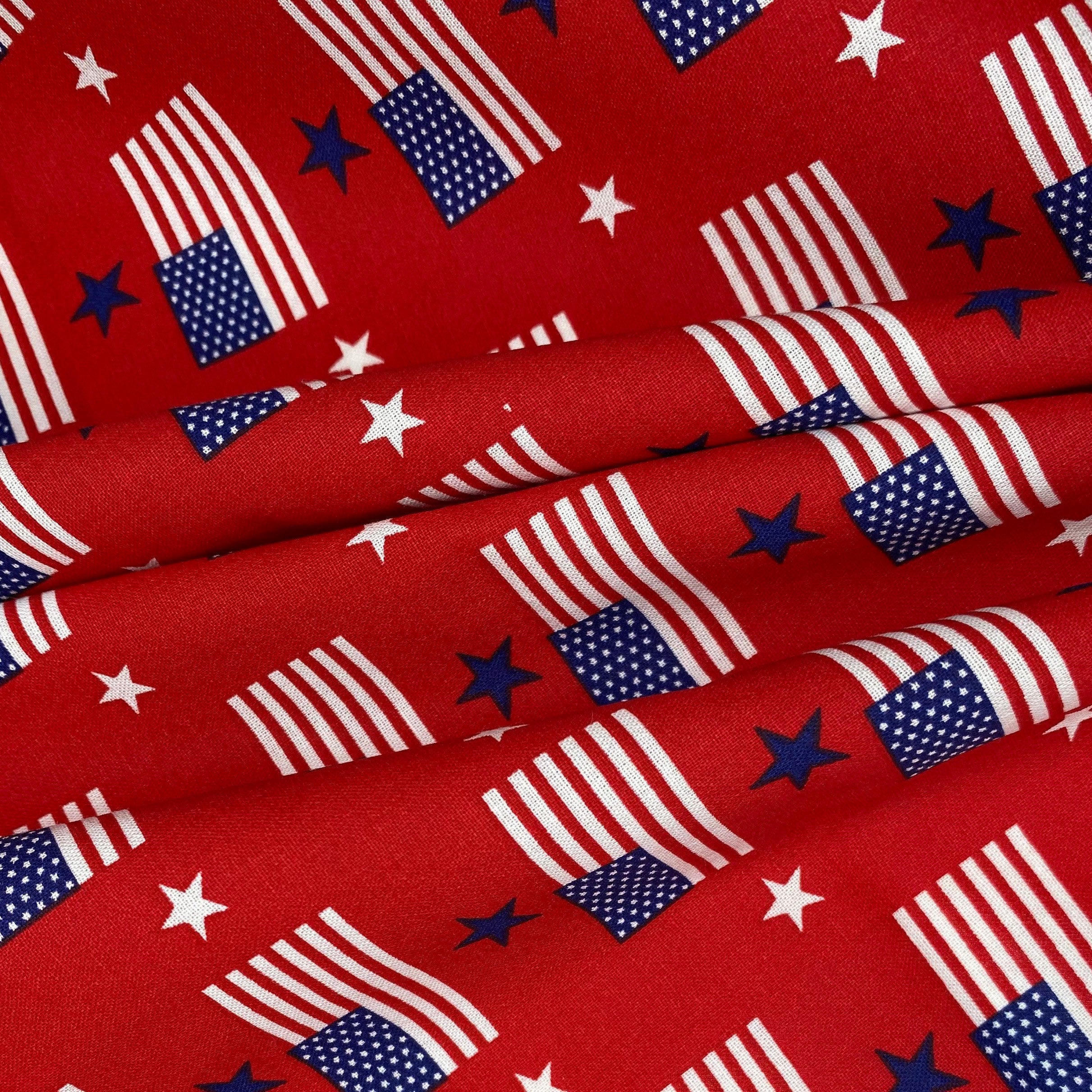 Quilting Cotton - American Flag - Red