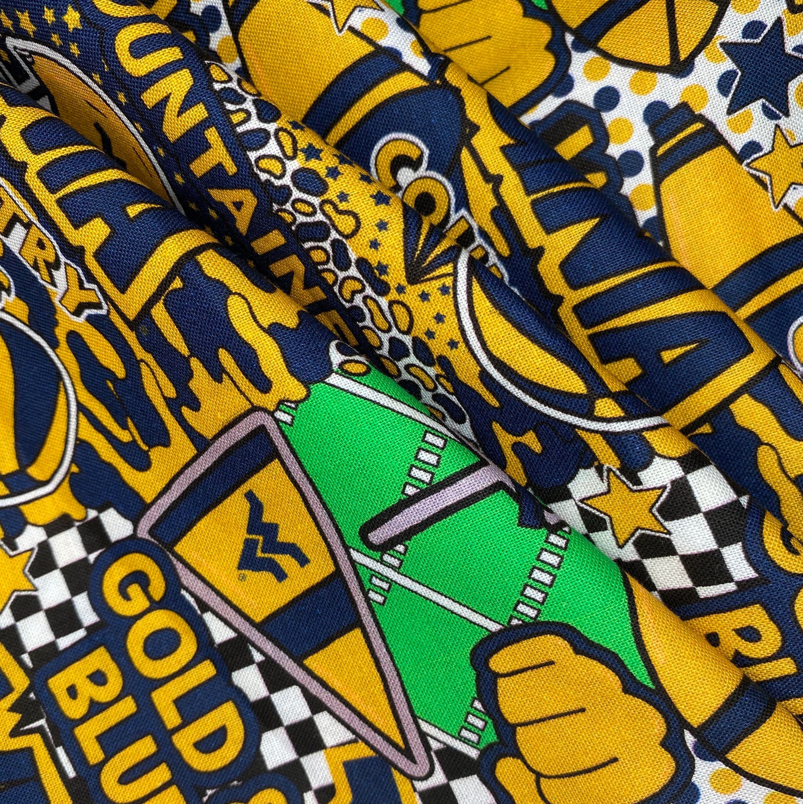Quilting Cotton - College Football - West Virginia Mountaineers - 44”