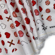 Quilting Cotton - Puppy Love - White/Red