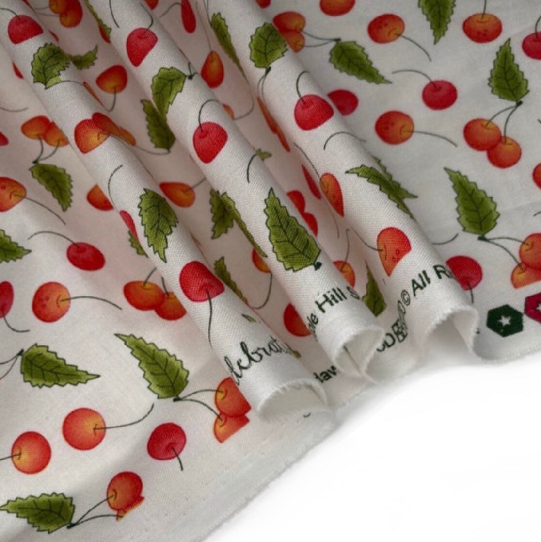Quilting Cotton - Back Porch Celebrations Cherries - Remnant