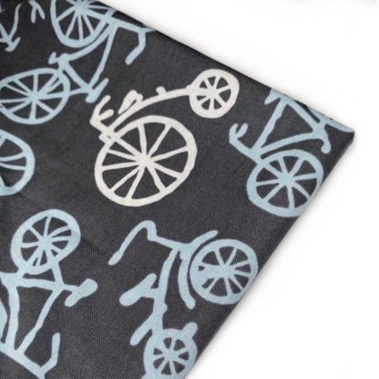Quilting Cotton - Bicycle - 44” - Blue