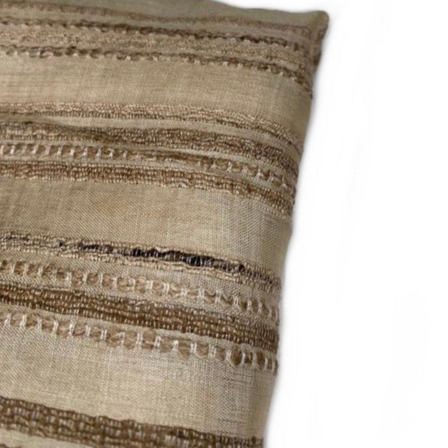 Hand Loomed Striped Raw Silk