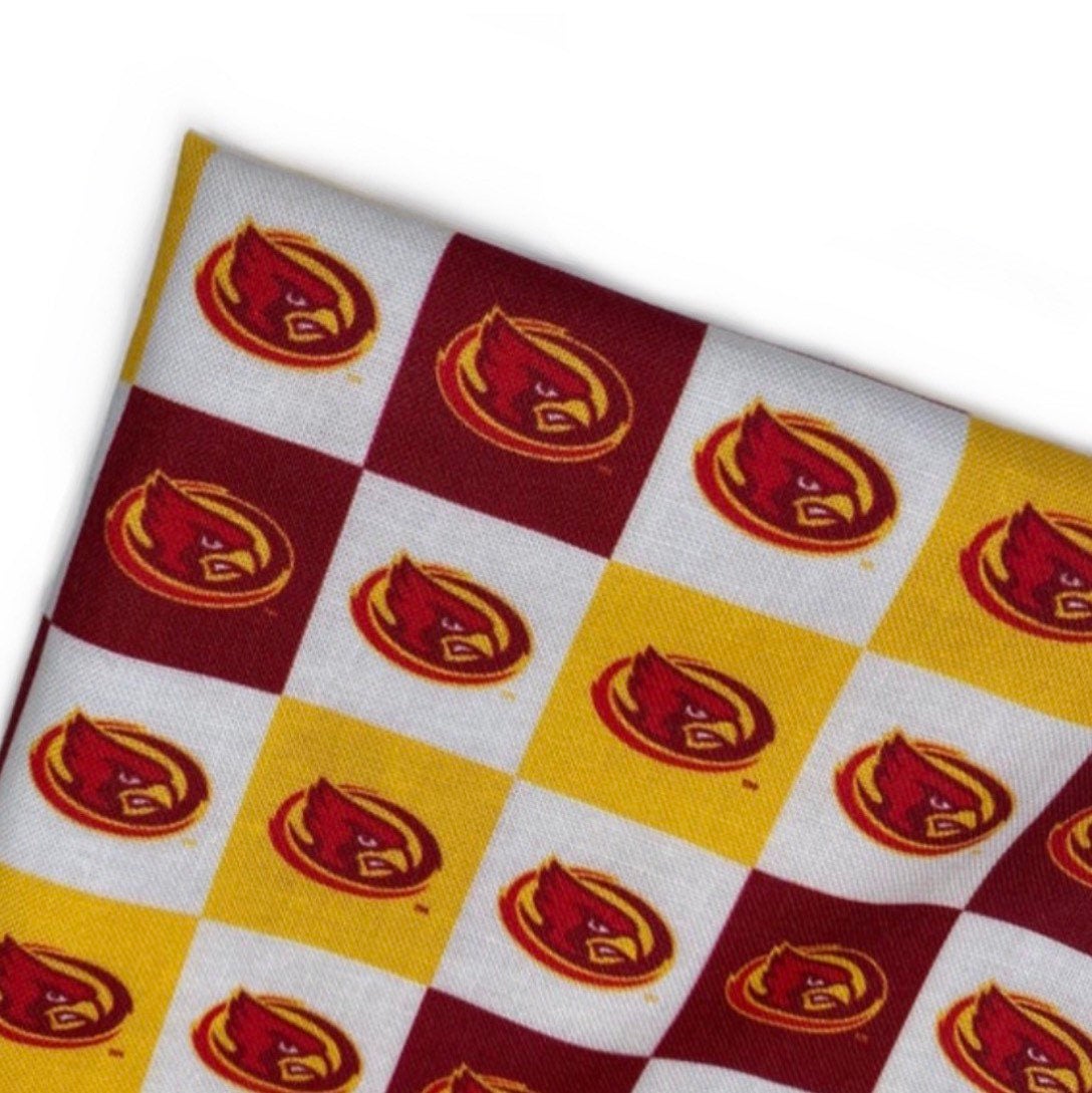 Quilting Cotton - College Football - Iowa State Checkered - 44”