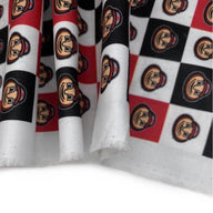 Quilting Cotton - College Football - Ohio State Checkered - 44”