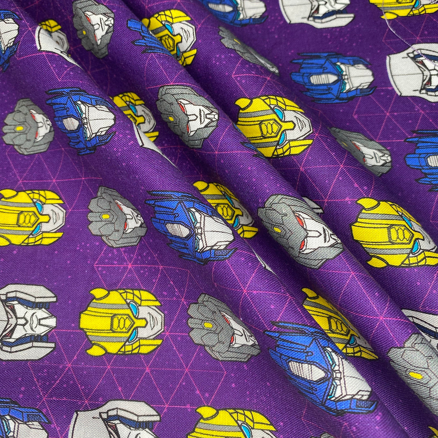 Printed Quilting Cotton Transformers Remnant - Purple