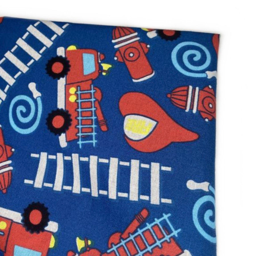 Printed Quilting Cotton Remnant - Fire Truck