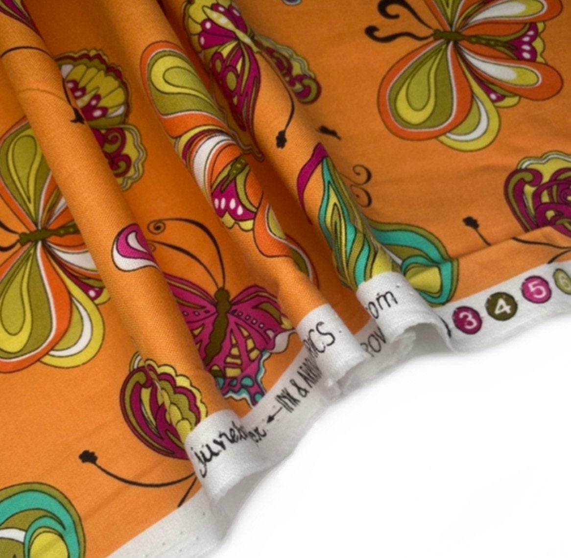 Quilting Cotton - Butterfly - 44” - Orange