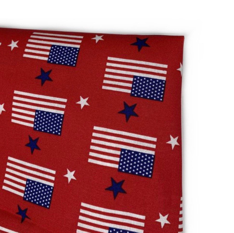 Quilting Cotton - American Flag - 44” - Red