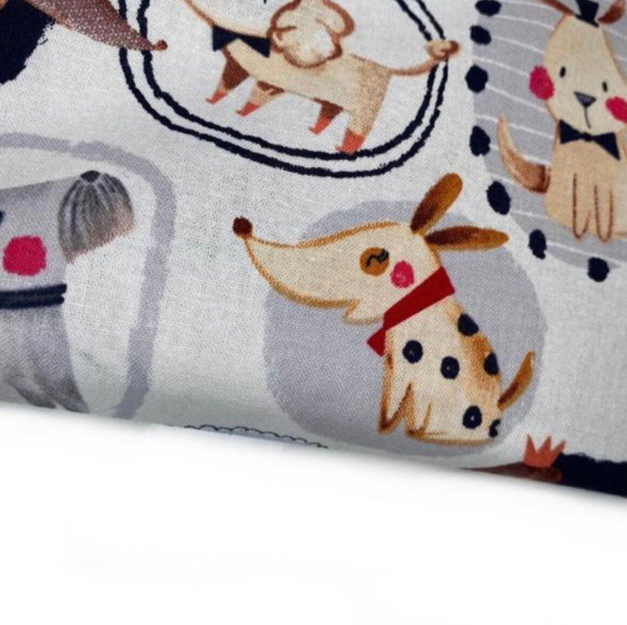 Quilting Cotton - Dogs - White - Remnant