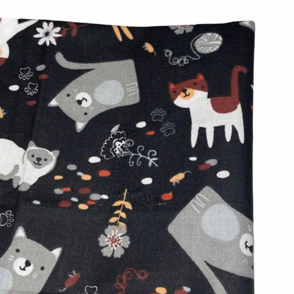 Quilting Cotton - Cats - Remnant - Black