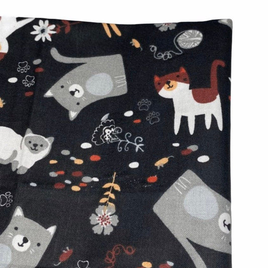 Quilting Cotton - Cats - Remnant - Black