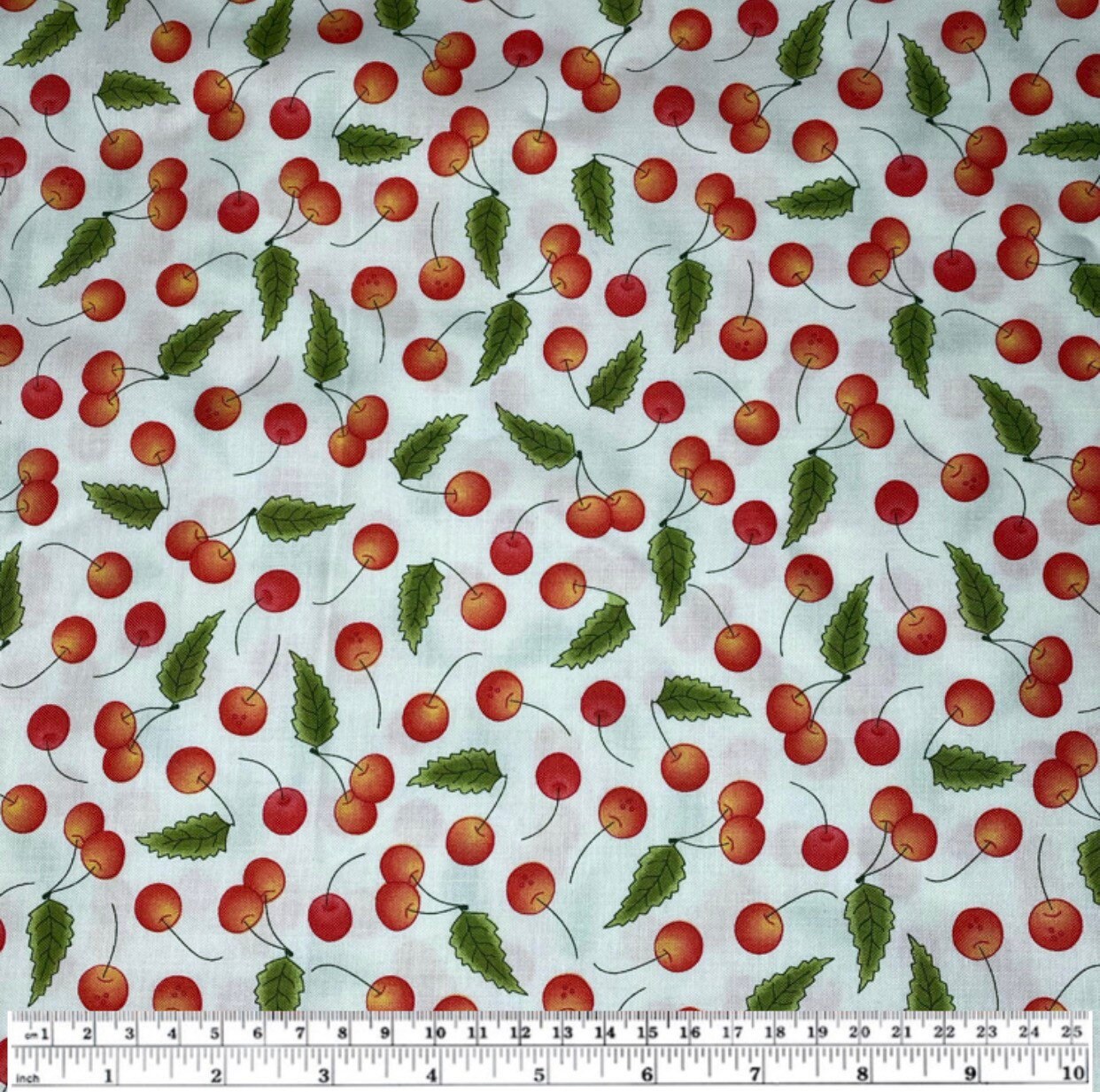 Quilting Cotton - Back Porch Celebrations Cherries - Remnant
