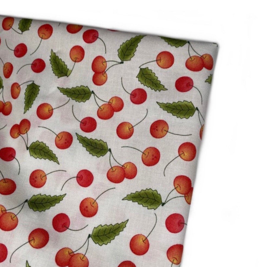 Quilting Cotton - Back Porch Celebrations Cherries - Remnant