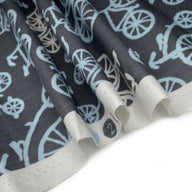 Printed Quilting Cotton Bicycle Remnant - Grey/Blue