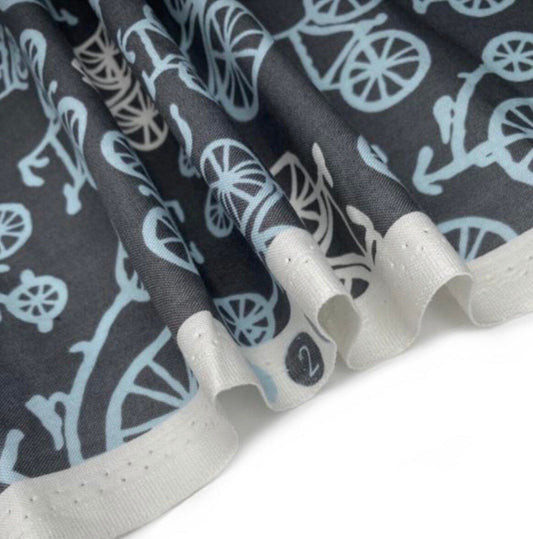 Quilting Cotton - Bicycle - 44” - Blue