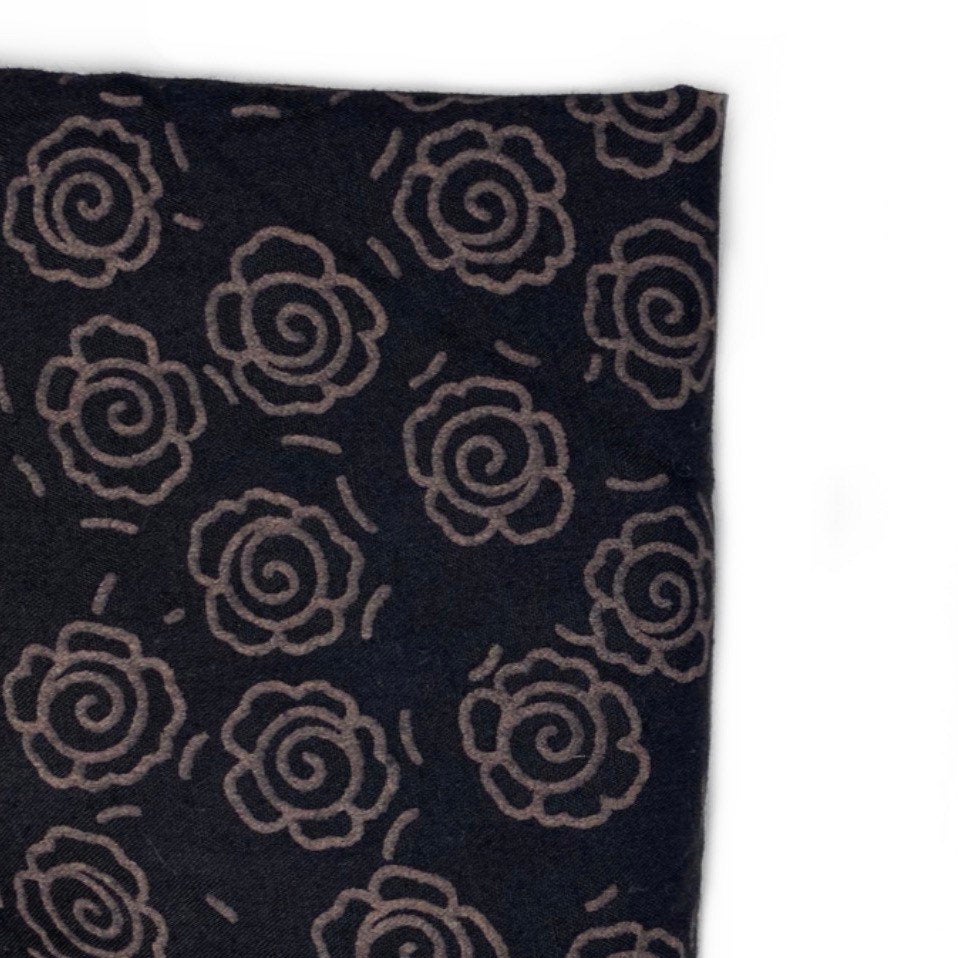 Burnout Cotton - Floral - White