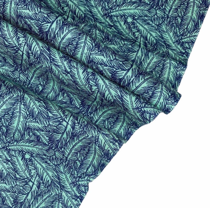 Printed Quilting Cotton Remnant - Feathers