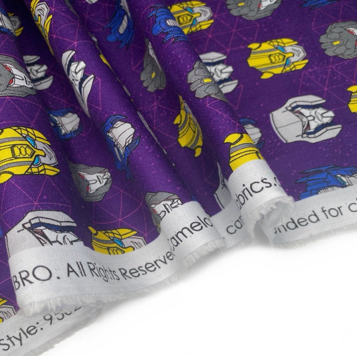 Printed Quilting Cotton Transformers Remnant - Purple