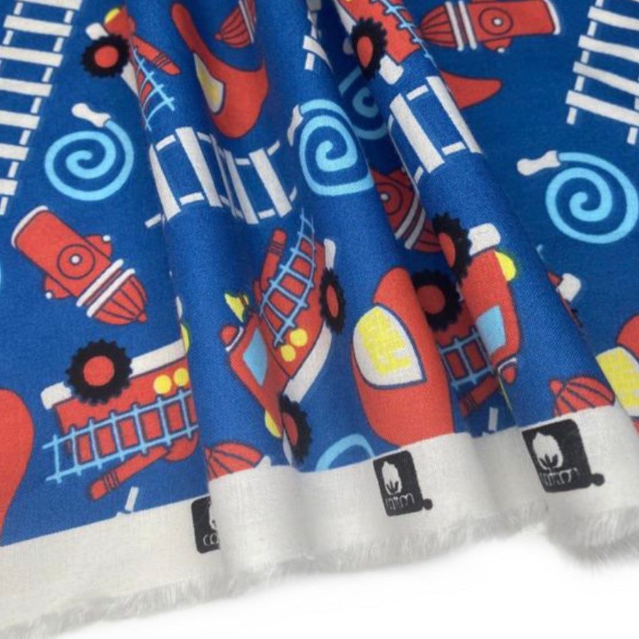 Printed Quilting Cotton Remnant - Fire Truck