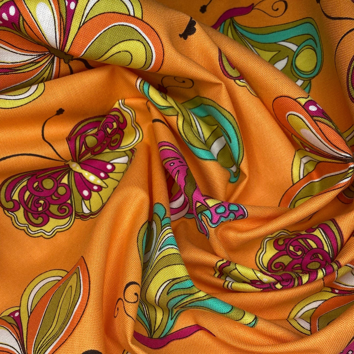 Quilting Cotton - Butterfly - 44” - Orange