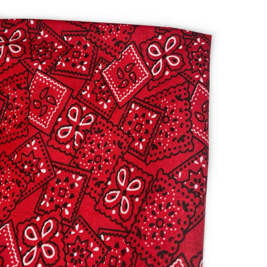 Quilting Cotton - Bandanna - 44” - Red