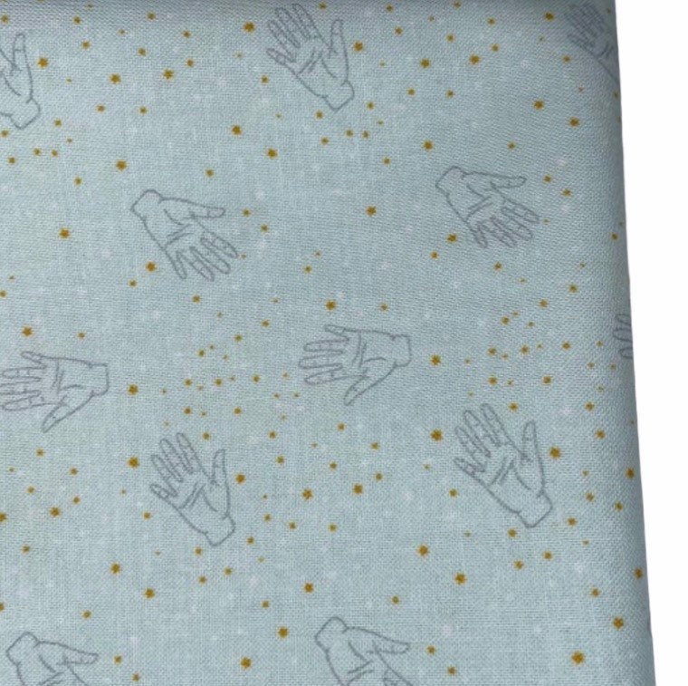 Quilting Cotton - Palm Reader Cotton - Mint Green