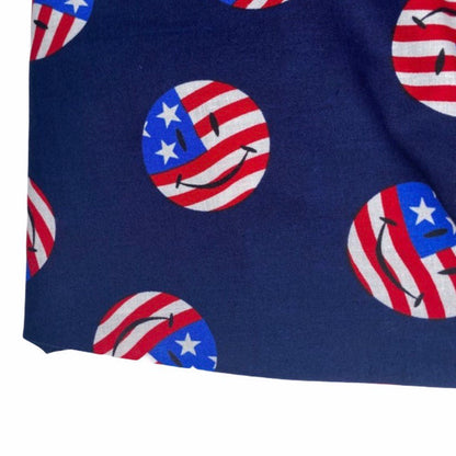 Quilting Cotton - American Smiley Face - 44”