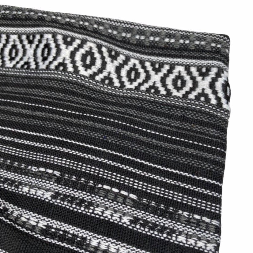 Woven Polyester - Striped Aztec  - Pink / Black