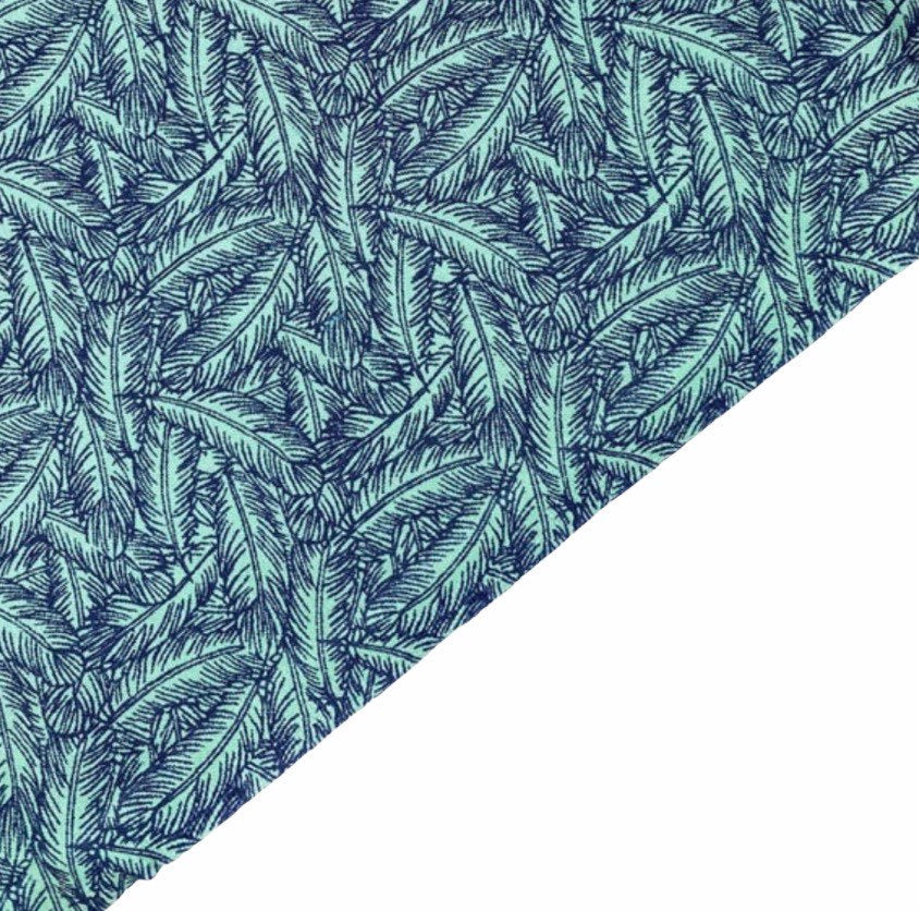 Printed Quilting Cotton Remnant - Feathers