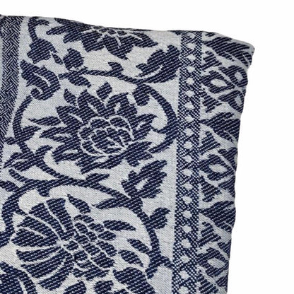 Striped Polyester Jacquard - Blue/White